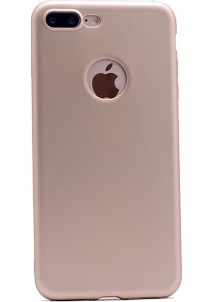 Apple iPhone 7 Plus Premier Silikon Kılıf Nano Glass Koruyucu Gold