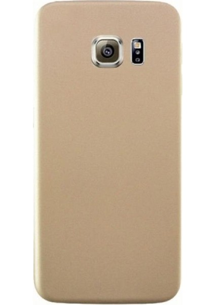 Samsung Galaxy S6 Premier Silikon Kılıf Nano Glass Gold