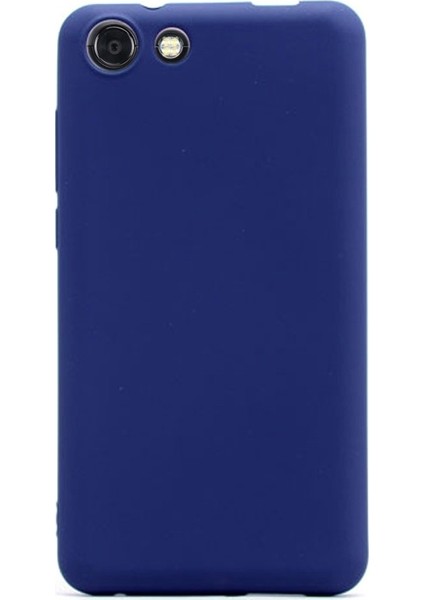 Vestel Venüs V4 Premier Silikon Kılıf Nano Glass Koruyucu Lacivert