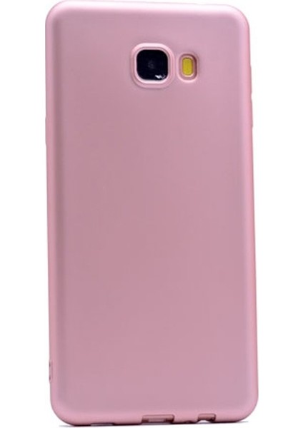 Samsung Galaxy C5 Premier Silikon Kılıf Nano Glass Koruyucu Bronz