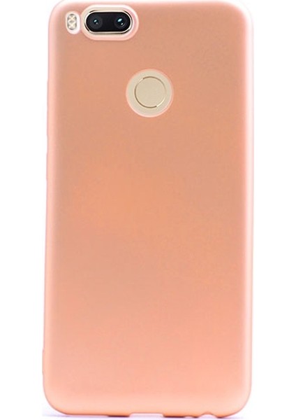 Xiaomi Mi A1 Premier Silikon Kılıf Nano Glass Koruyucu Gold