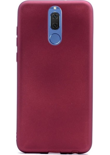 Huawei Mate 10 Lite Premier Silikon Kılıf Nano Glass Koruyucu Mürdüm
