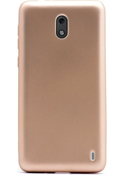 Nokia 2 Premier Silikon Kılıf Nano Glass Koruyucu Gold