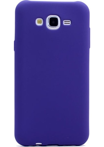 Samsung Galaxy J7 Core Premier Silikon Kılıf Nano Glass Koruyucu Mor
