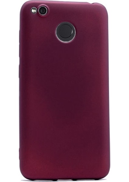 Xiaomi Redmi 4X Premier Silikon Kılıf Nano Glass Mürdüm