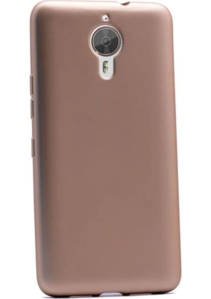 General Mobile GM5 Plus Kılıf Premier Silikon Nano Glass Koruyucu Gold