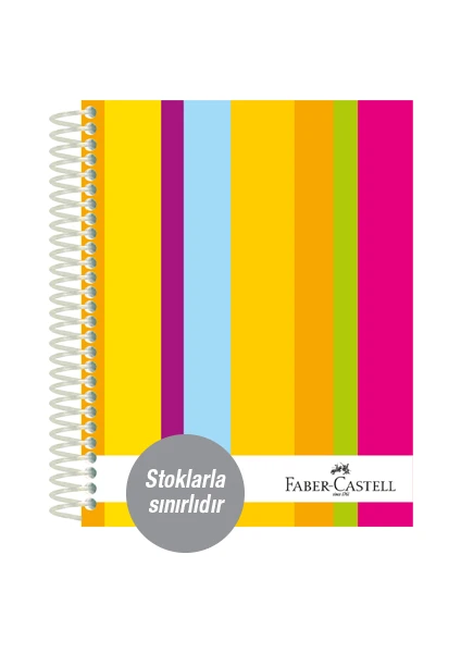 Sert Kapak Sep.3+1+1 Renkli Çizgiler Defter 200 Yaprak