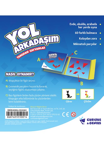 Yol Arkadaşım Tangram Hayvanlar