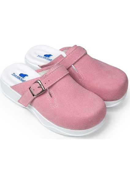 Terliksabo Tokalı Pembe Nubuk Sabo Terlik