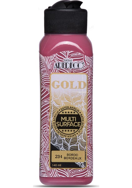 Gold Multi Surface Satin Akrilik Boya 140ml 234 Bordo