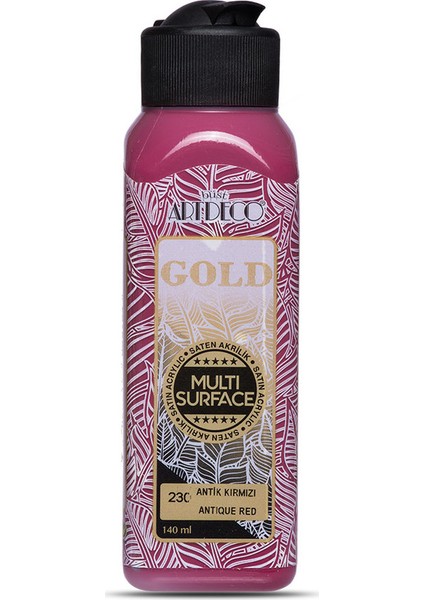 Gold Multi Surface Satin Akrilik Boya 140ml 230 Antik Kırmızı