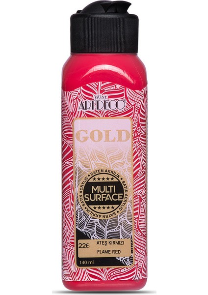 Gold Multi Surface Satin Akrilik Boya 140ml 226 Ateş Kırmızı