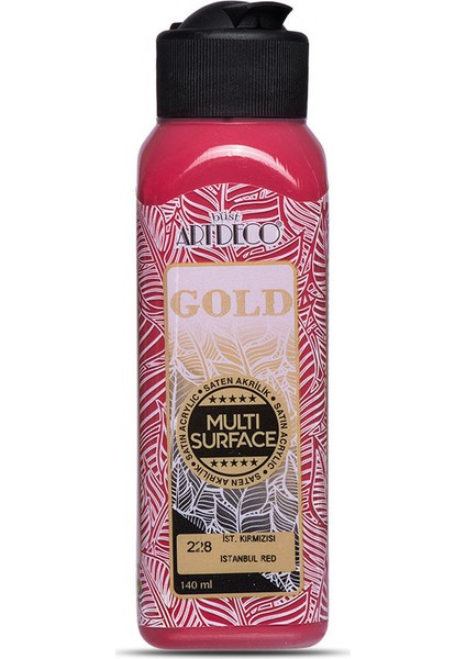 Gold Multi Surface Satin Akrilik Boya 140ml 228 İstanbul Kırmızı