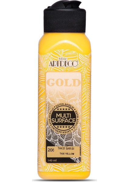 Gold Multi Surface Satin Akrilik Boya 140ml 208 Taksi Sarı