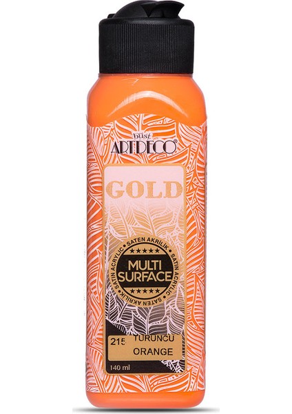 Gold Multi Surface Satin Akrilik Boya 140ml 215 Turuncu