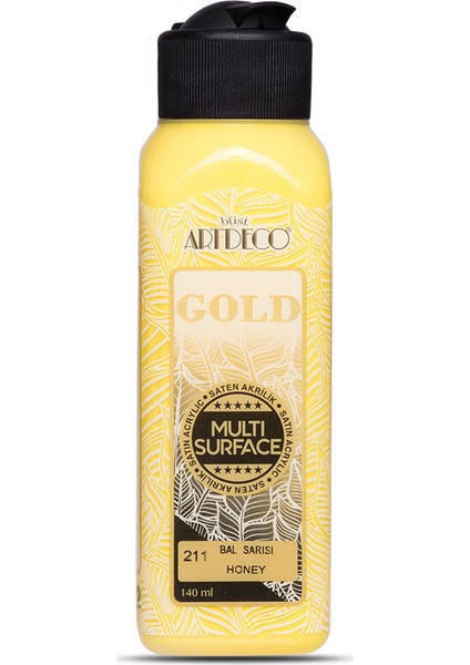 Gold Multi Surface Satin Akrilik Boya 140ml 211 Bal Sarısı