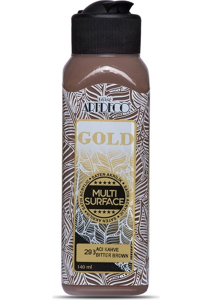 Gold Multi Surface Satin Akrilik Boya 140ml 293 Acı Kahve