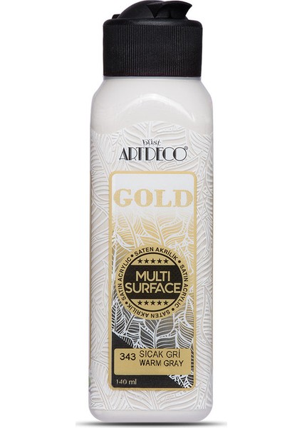 Gold Multi Surface Satin Akrilik Boya 140ml 343 Sıcak Gri