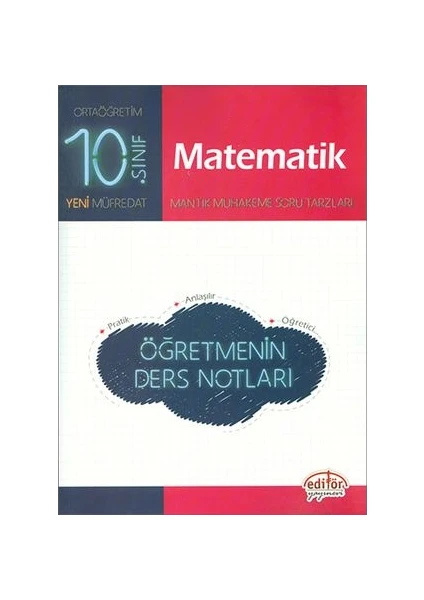 Editör Yayınları 10. Sınıf Matematik Öğretmenin Ders Notları