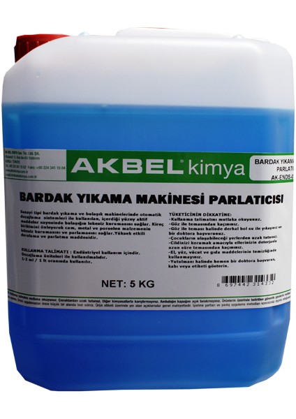 Bardak Yıkama Makinesi Parlatıcısı 5 kg