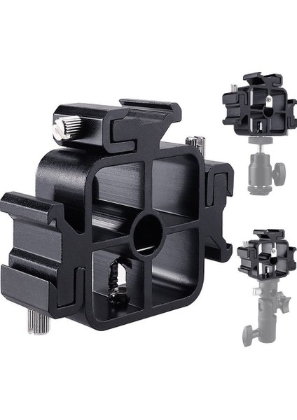 Tripod Veya Işık Standı İçin 3 Flaş Sabitleme Adaptörü