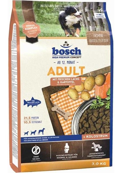 BoschBosch Somon Balıklı Yetişkin Köpek Maması 3 kg