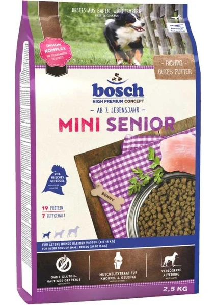 Mini Senior Küçük Irk Yaşlı Köpek Maması 2,5 kg