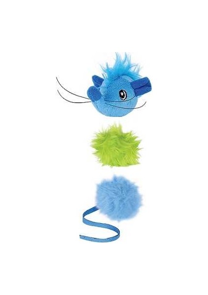 Fuzzy Rat 3 Parçalı Fare Kedi Oyuncağı
