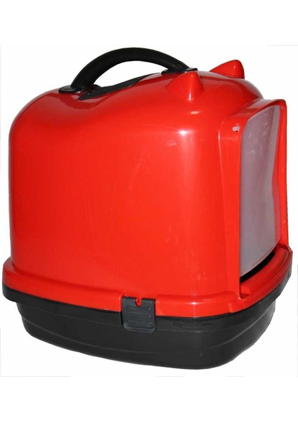 Petstyle Comfort Kapalı Kedi Tuvalet Kabı Kırmızı