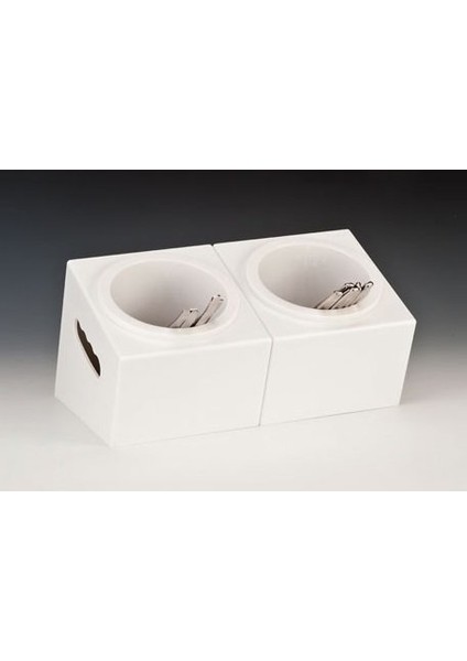 Çatal Kaşık Standı Polikarbonat 2 Li Beyaz 33 X 18 X 18 Cm