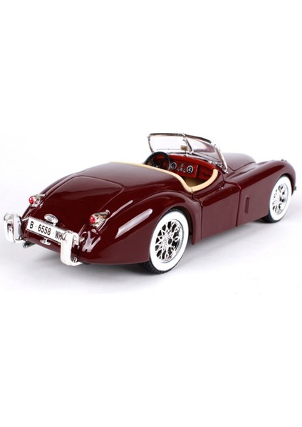 Burago 1/24 Ölçek 1951 Jaguar XK 120 Roadster Klasik Model Araba - Kırmızı