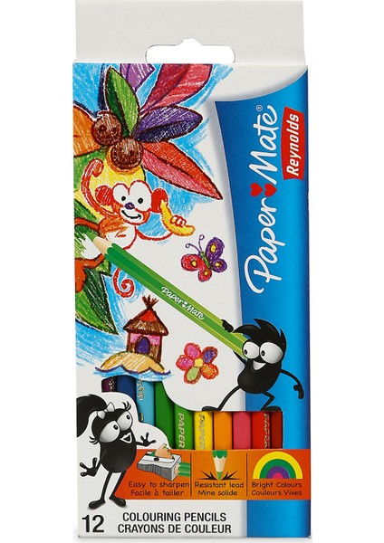 Paper Mate Pm Globcolor 12'li Kuruboya Kalemi