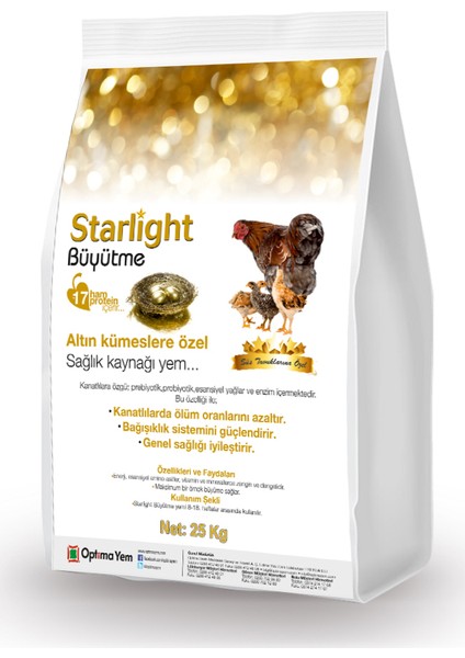 Starlight Süs Tavuğu Büyütme Yemi 25 Kg