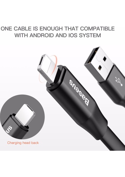 2in1 ios/Android Apple/Samsung 2.0 Şarj Kablo - Siyah - CALMBJ-A01 fiyatları