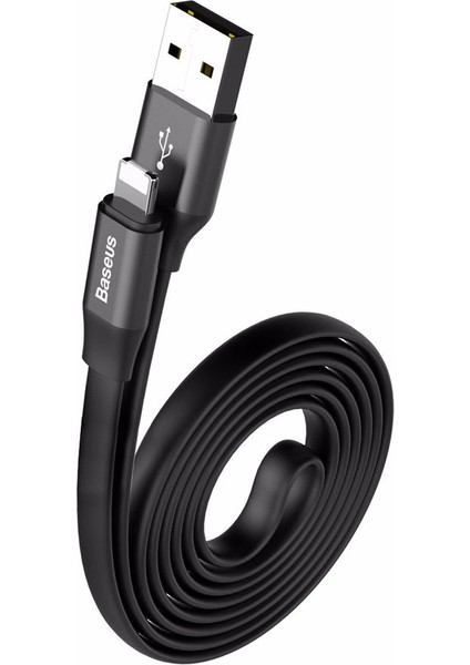 2in1 ios/Android Apple/Samsung 2.0 Şarj Kablo - Siyah - CALMBJ-A01