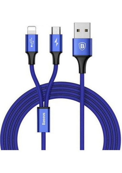 Rapid 3.0 iPhone Uyumlu + Micro Şarj ve Data Aktarım Kablosu