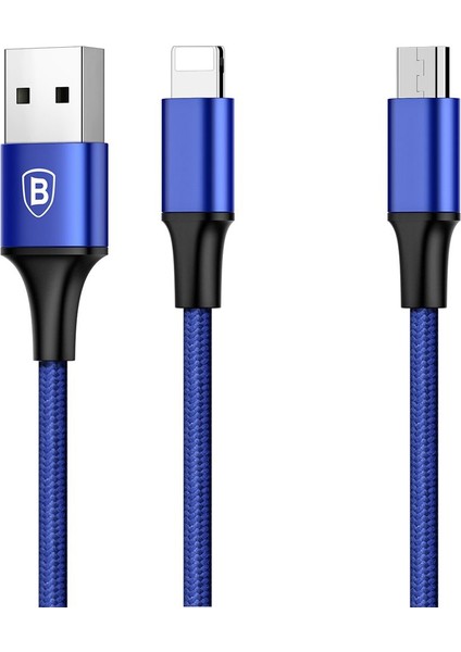 Rapid 3.0 iPhone Uyumlu + Micro Şarj ve Data Aktarım Kablosu