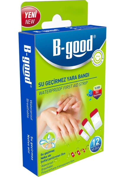 B-Good Su Geçirmez Yara Bandı 12li (PU Film)