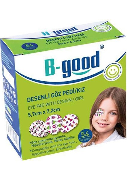 B-Good Göz Kapama Bandı Kız Çocuk Desenli 54 Adet