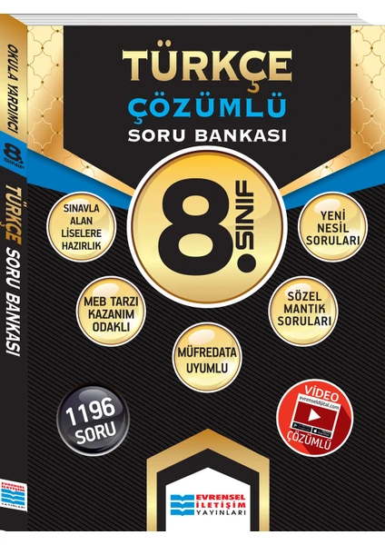 Evrensel İletişim Yayınları 8.Sınıf  Türkçe Çözümlü Soru Bankası