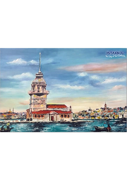 Direkt-Al Yapışkanlı Pano/İstanbul, Kız Kulesi 33X48 Cm.