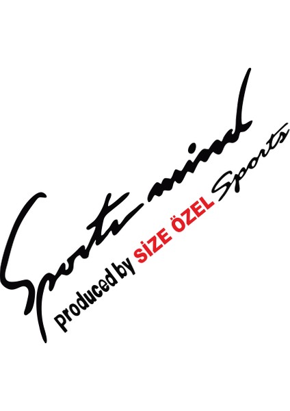 Size Özel Sports Mind Far Üstü Oto Sticker fiyatları
