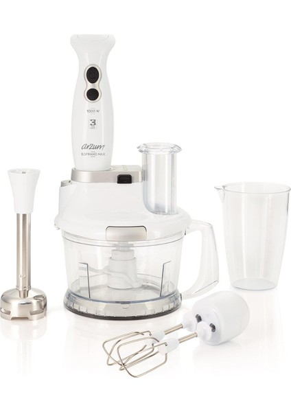 AR1004 Soprano Max Multi Blender Seti - Beyaz