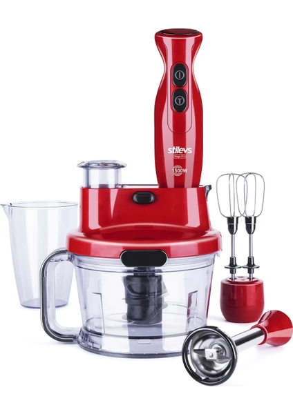 Mago Pro El Blender Seti - Kırmızı&Siyah