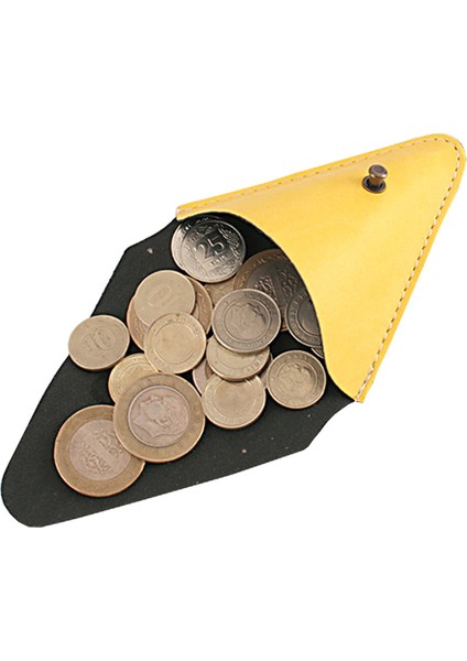 Le Color Leather Coin Case Yellow