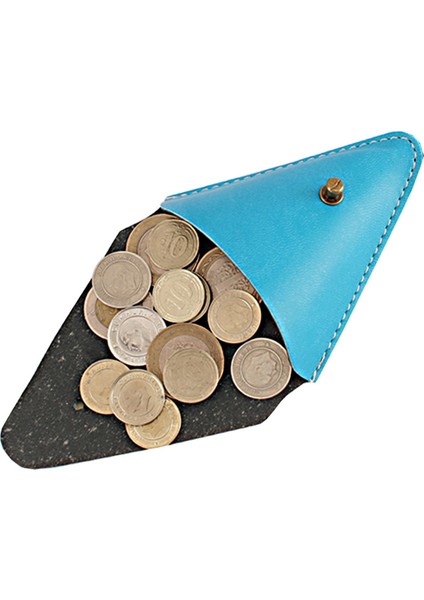 Le Color Leather Coin Case Turquoise