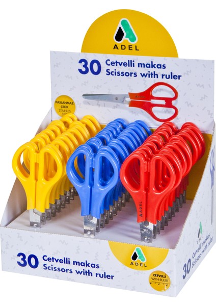 Cetvelli Makası 30Lu