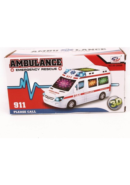 Prestij Oyuncak Oyuncak Ambulans Işıklı Sirenli Kornalı Çarp Dön 11X2Cm