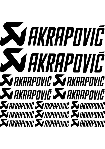 Sticker Master Akrapovic Sponsor Set Sticker 2 Oto Motor Pc Etiket