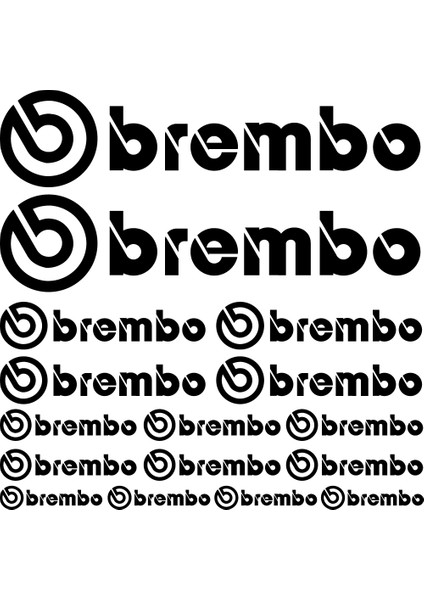 Sticker Master Brembo Sponsor Set Sticker Oto Motor Pc Etiket